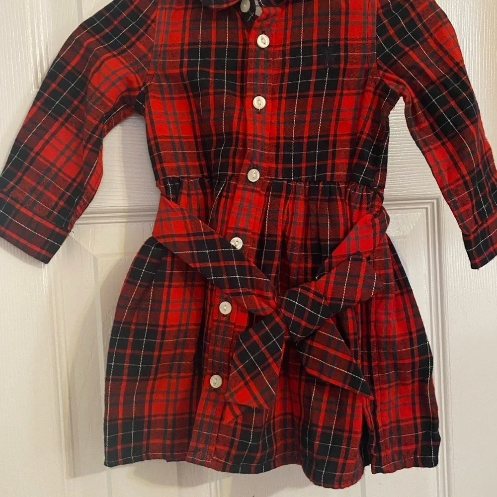 New Ralph Lauren Plaid Dress & Diaper Cover